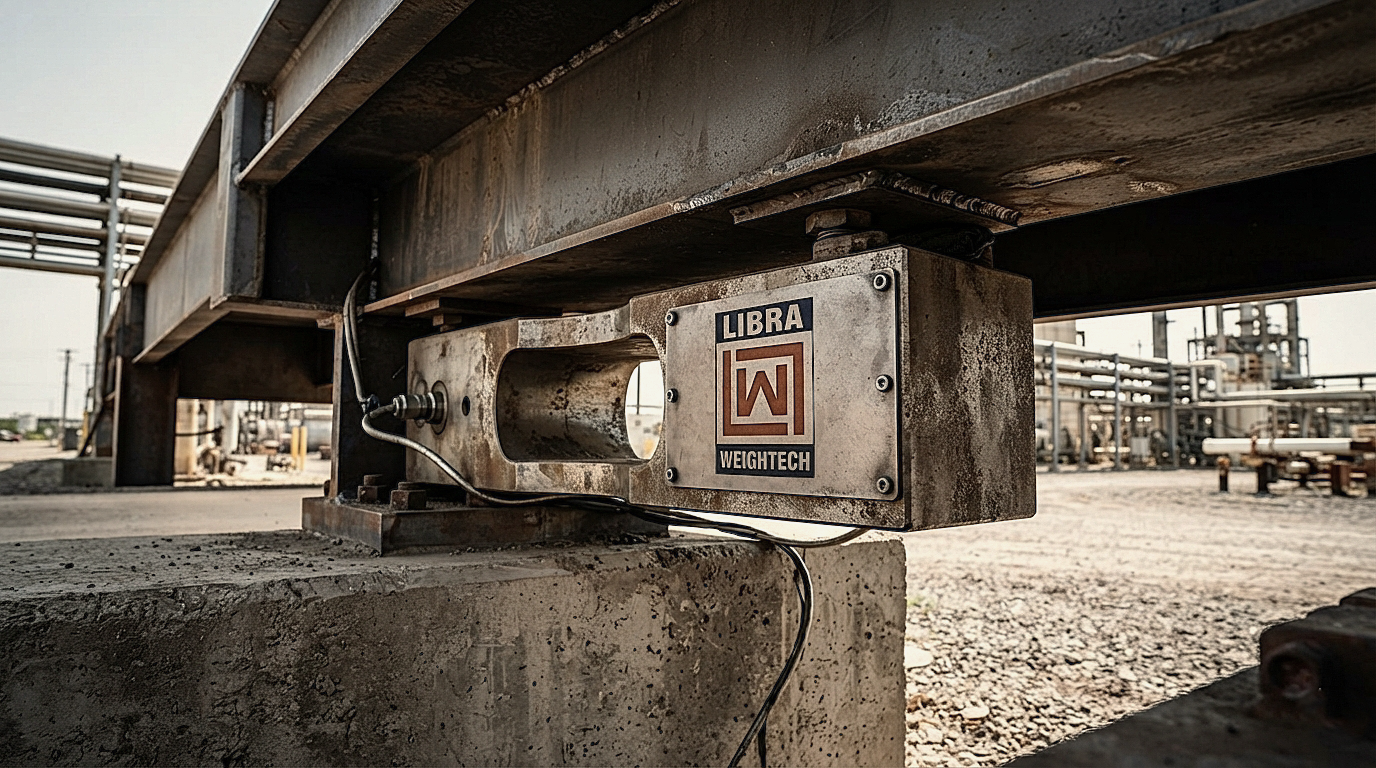 Double-ended shear beam load cell designed for weighbridge truck scales with logo